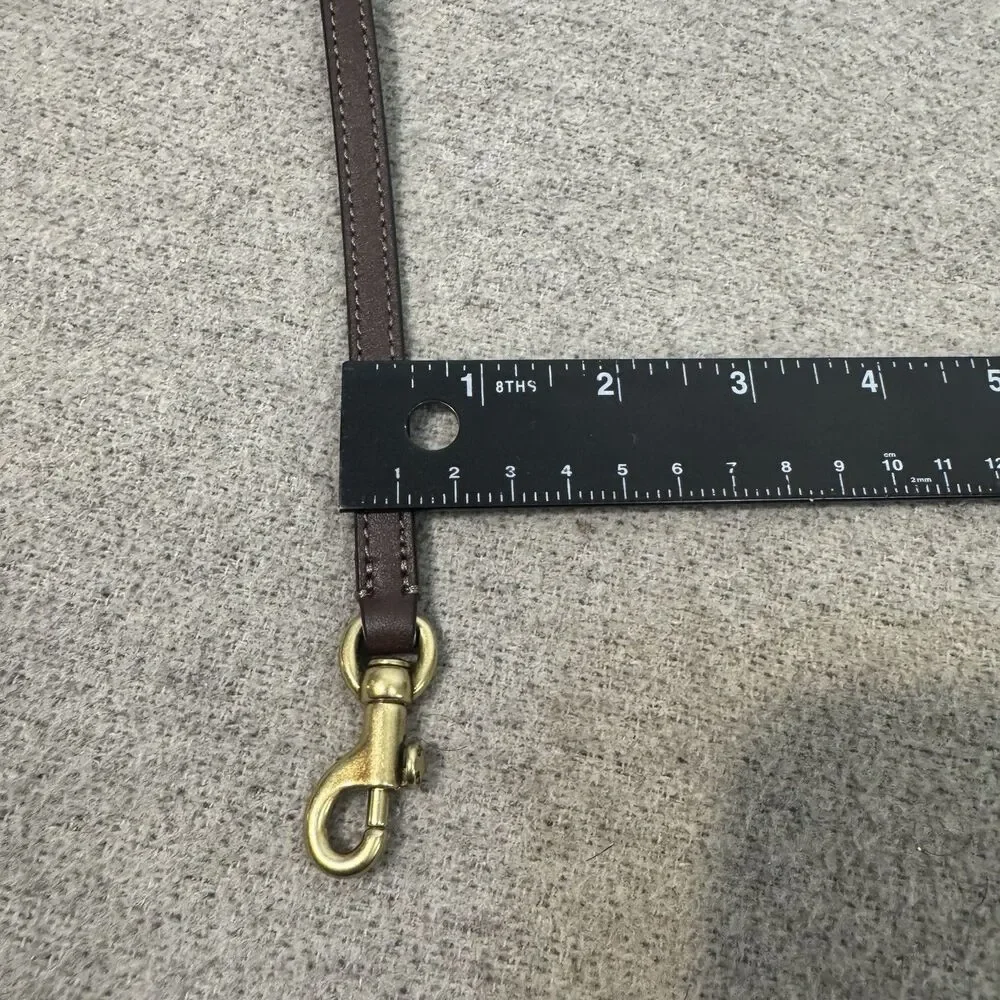 Coach Purse Replacement Strap Crossbody Dark Brown Leather Gold Adjustable 46
